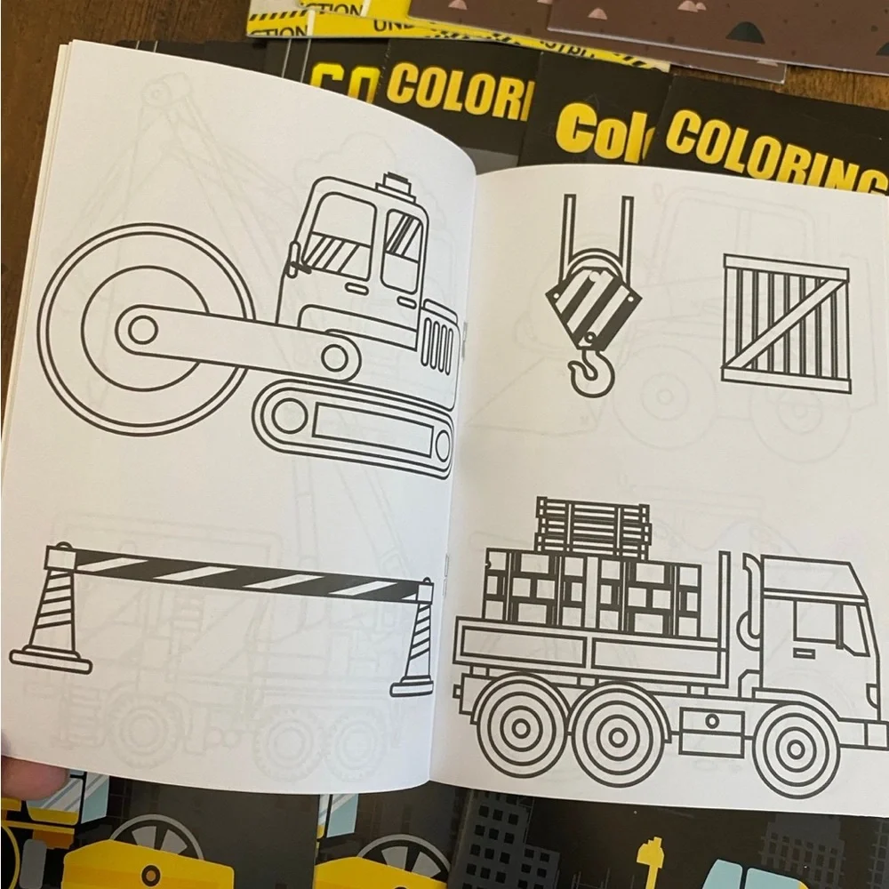 Construction Themed Coloring Book Party Favors
